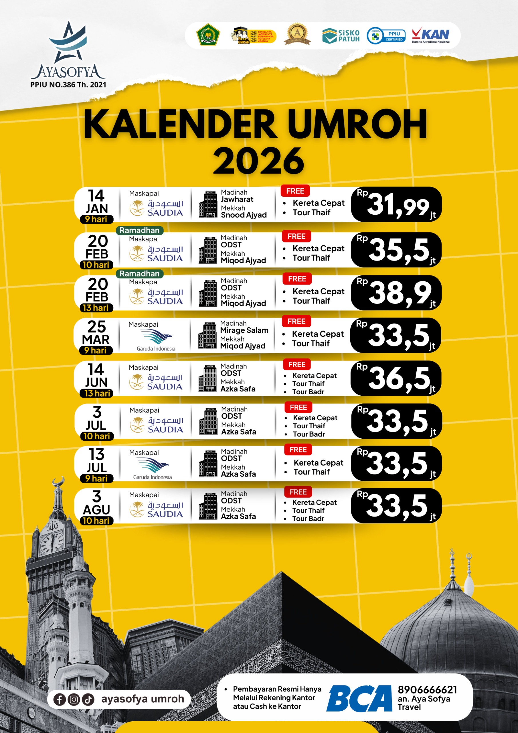 UMROH REGULER 9 HARI